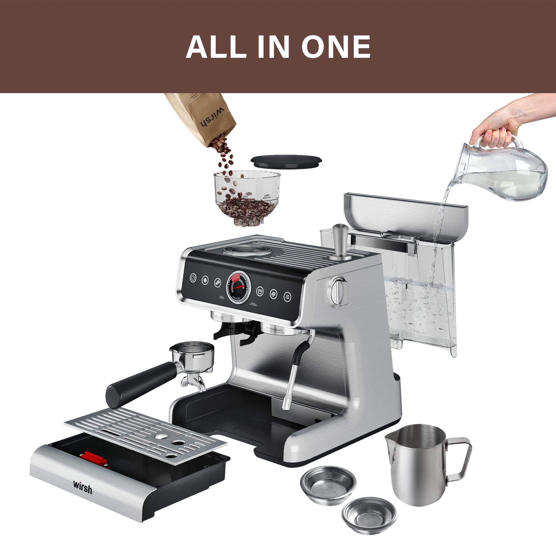 <img src="espresso machine.jpg" alt="wirsh espresso machine all in one kit"/>