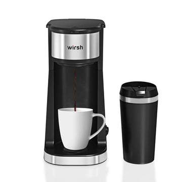 Wirsh Single Serve Coffee Maker with Travel Mug