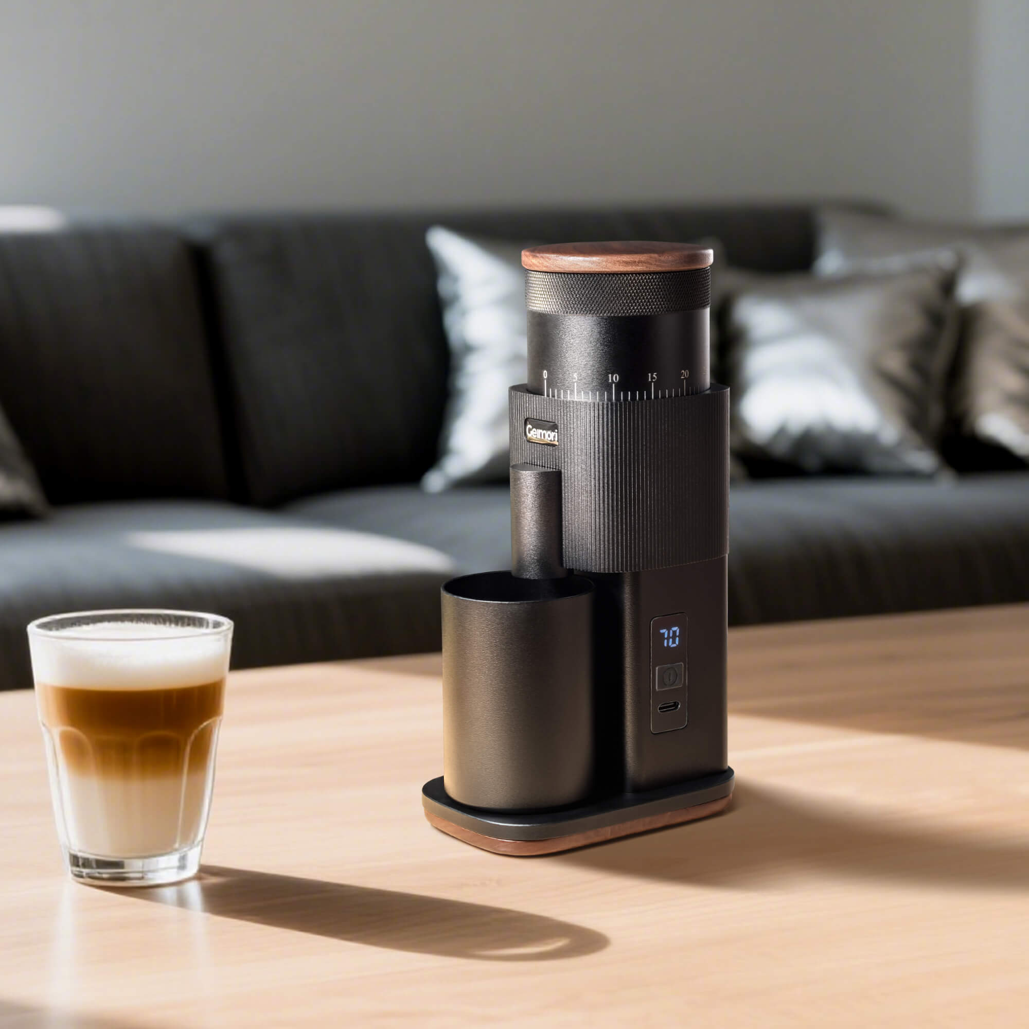 Geimori T38-The True Pro Grade Portable Coffee Grinder with 38mm Conical Burrs, 3600mAh Batteries, Stepless Grind Settings