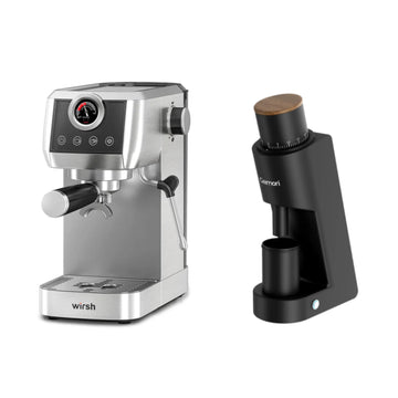 Wirsh Home Barista Plus Espressomaschine + Geimori GU38 Single Dose Kaffeemühle