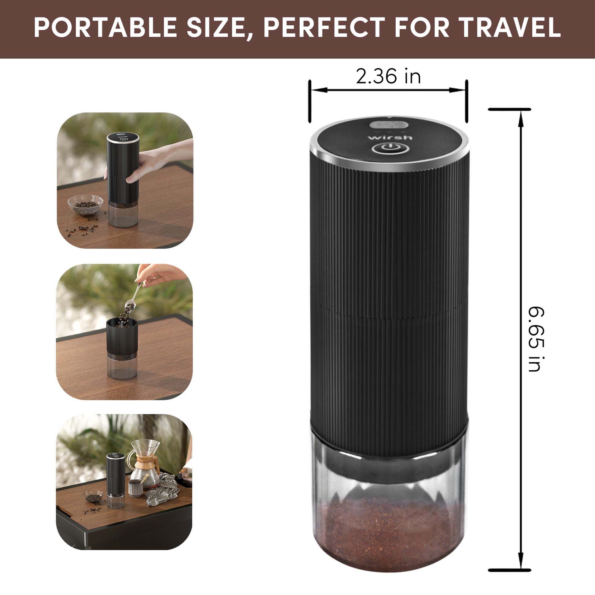 Rechargeable Electric Coffee Grinder Home Cordless Coffee Beans Grinding  Machine Low Temperature Grinding Adjustable Thickness - AliExpress