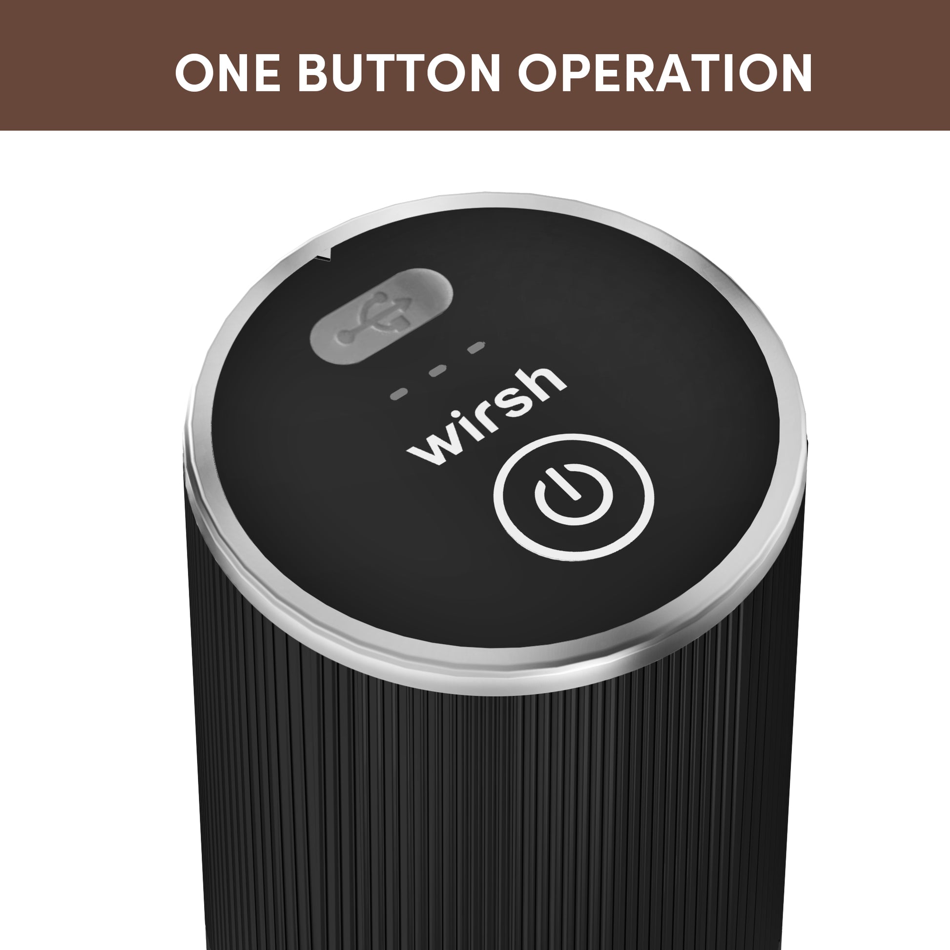 <img src="coffee grinder.jpg" alt="wirsh poratable coffee grinder one button operation"/>