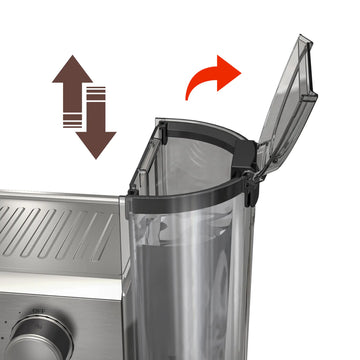wirsh espresso machine with 42oz removal water tank