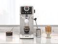 wirsh 20bar espresso machine on kitchen table with frothing pitcher 1200x900