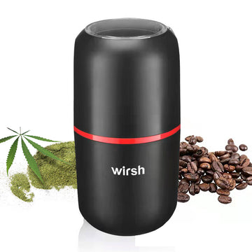 Wirsh Coffee Grinder-Electric Herb Spice Grinder with 5.3oz. Stainless  Steel Removable Bowl and 200W Motor for Herbs,Spices,Coffee