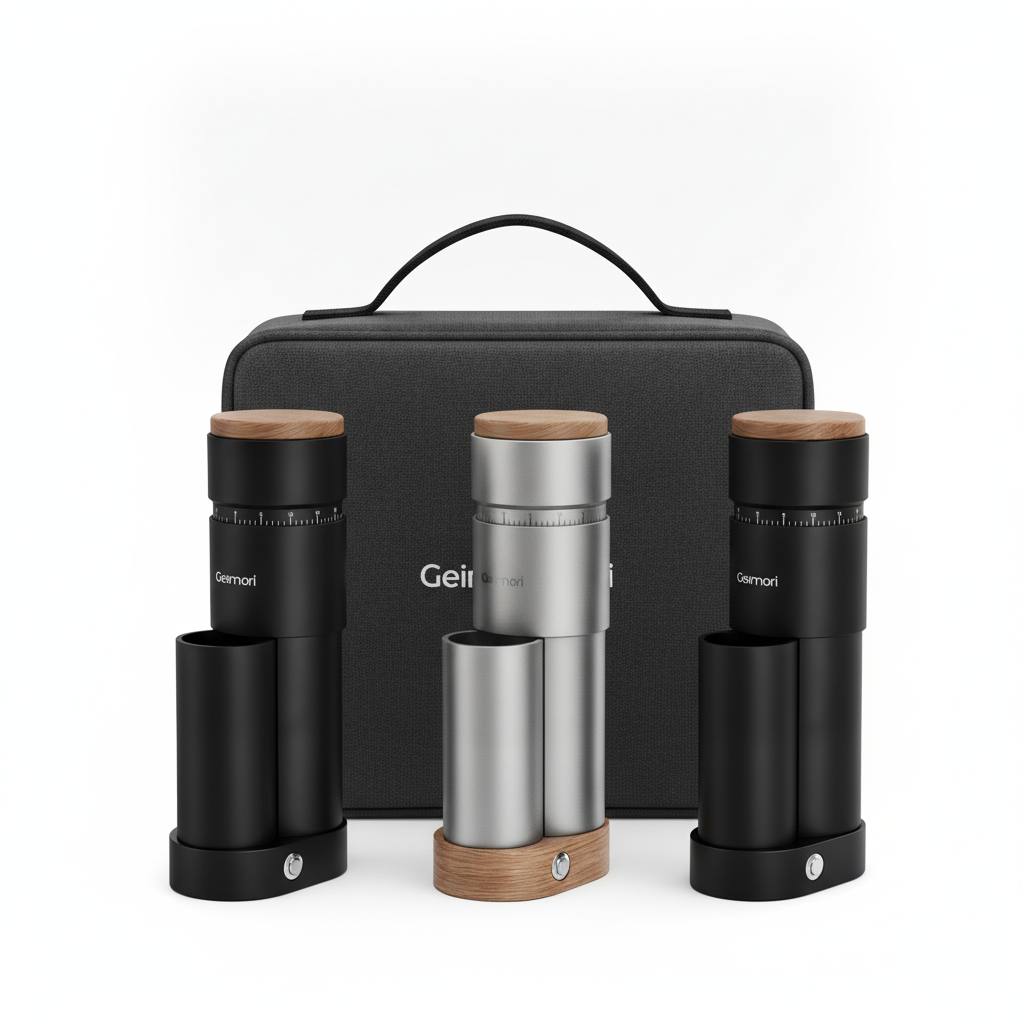 Geimori T38 Plus Coffee Grinder + Travel Case Bundle