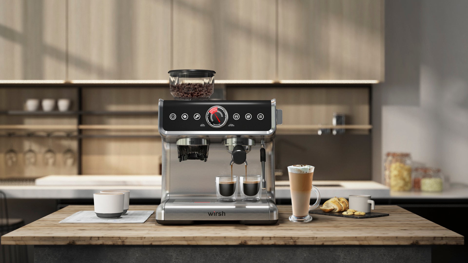 <img src="espresso machine.jpg" alt="wirsh 15 bar bean to cup espresso machine"/>