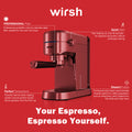 wirsh 15 bar espresso machine features