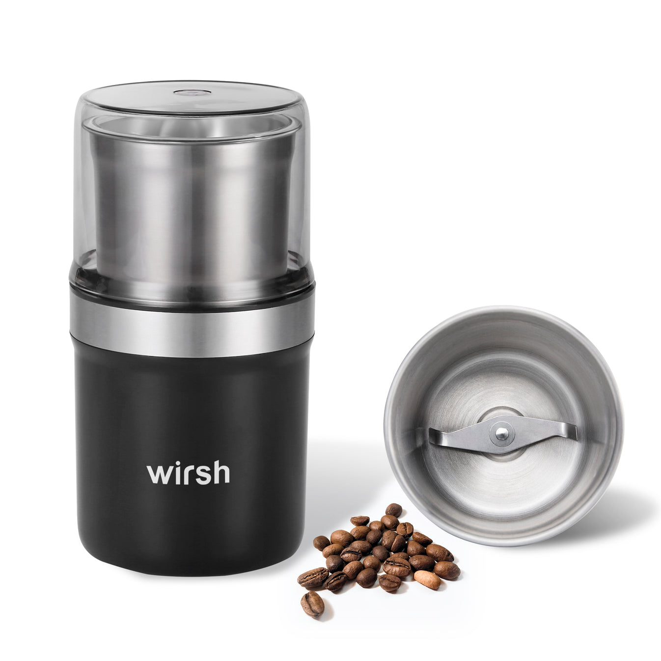 Wirsh Coffee Grinder with 5.3oz. Stainless Steel Removable Bowl, 200