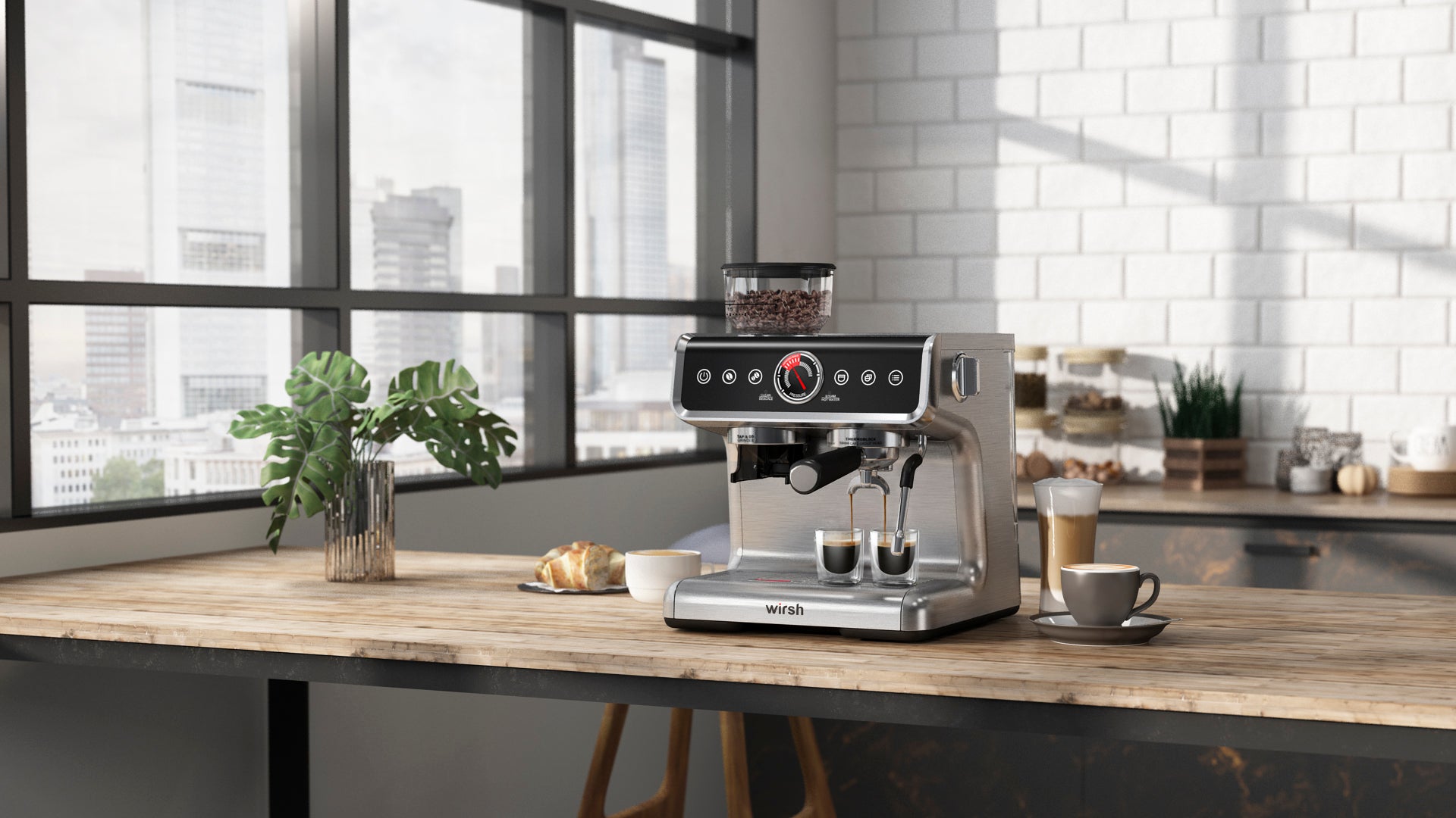 <img src="espresso machine.jpg" alt="wirsh espresso machine kitchen table"/>