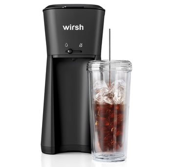 wirsh Iced Coffee Maker, Instant Beverage Chiller ready in One Minute, Wine  Chiller with Lid for Wine,Alcohol,Cocktail,Juice,Tea,13 OZ, Patented